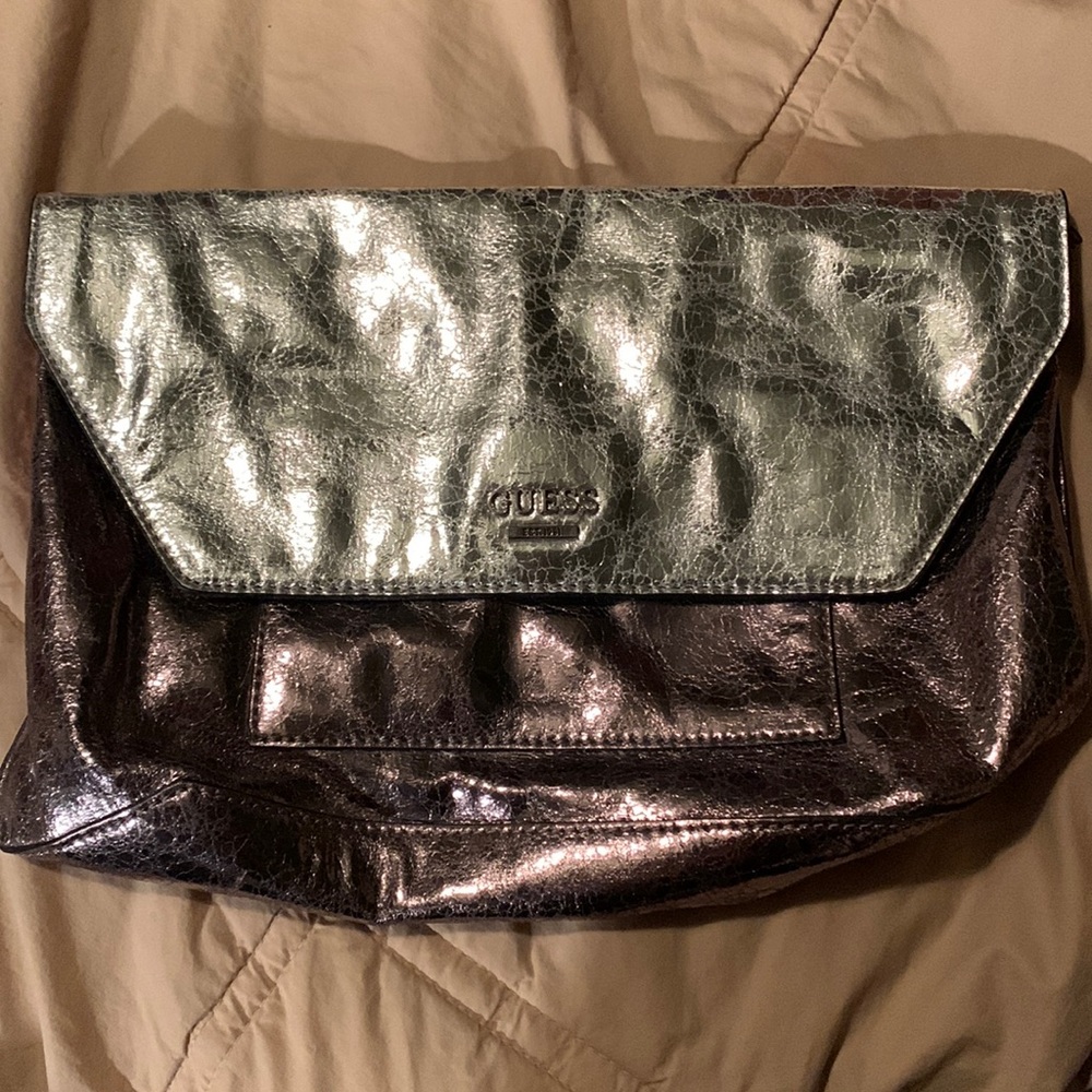 Very cute metallic large wristlet